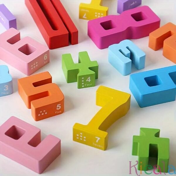 Stack & Learn: Wooden Montessori Number Blocks